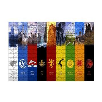Cakapuzzle Gane of Thrones Tüm Milletler 120 Parça Ahşap Puzzle