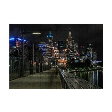Cakapuzzle Gece Işıkları Gökdelenler ve Deniz 255 Parça Puzzle