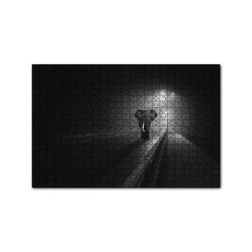 Cakapuzzle Gece Otoyol Sis ve Fil 120 Parça Ahşap Puzzle