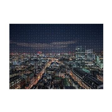 Cakapuzzle Gece Şehir Manzarası 120 Parça Ahşap Puzzle