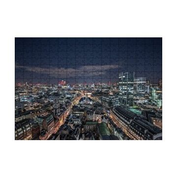 Cakapuzzle Gece Şehir Manzarası 120 Parça Ahşap Puzzle
