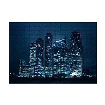 Cakapuzzle Gece ve Gökdelenler 120 Parça Ahşap Puzzle