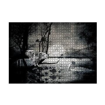 Cakapuzzle Gecede Balıkçı Kuşları Göl 120 Parça Ahşap Puzzle