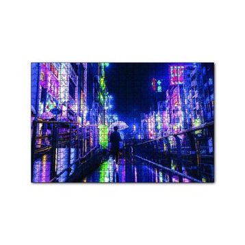 Cakapuzzle Gecede Uzak Doğu Şehri 120 Parça Ahşap Puzzle