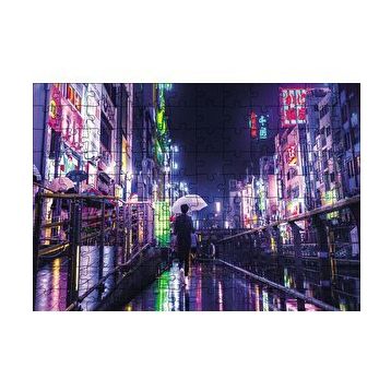 Cakapuzzle Gecede Uzak Doğu Şehri 120 Parça Ahşap Puzzle