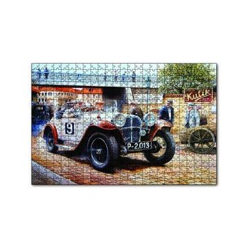 Cakapuzzle Geçmişte Araba Yarışçıları Görseli 120 Parça Ahşap Puzzle
