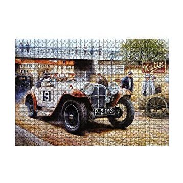 Cakapuzzle Geçmişte Araba Yarışçıları Görseli 120 Parça Ahşap Puzzle
