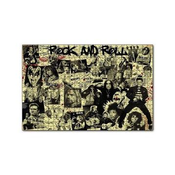 Cakapuzzle Geçmişten Rock Yıldızları 120 Parça Ahşap Puzzle