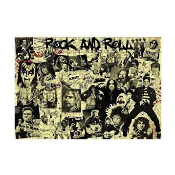 Cakapuzzle Geçmişten Rock Yıldızları 120 Parça Ahşap Puzzle