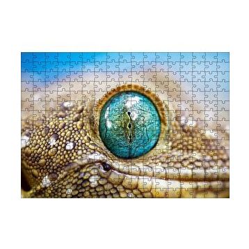 Cakapuzzle Geko Kertenkelesi Gözü Makro Çekim 120 Parça Ahşap Puzzle