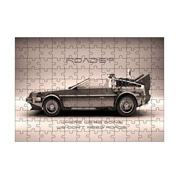 Cakapuzzle Geleceğe Dönüş Otomobili 120 Parça Ahşap Puzzle
