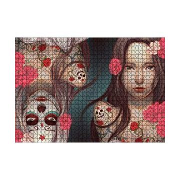 Cakapuzzle Genç Kız ve Ters Simetrik Ölüsü 120 Parça Ahşap Puzzle