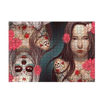 Cakapuzzle Genç Kız ve Ters Simetrik Ölüsü 120 Parça Ahşap Puzzle