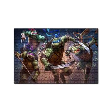 Cakapuzzle Genç Mutant Ninca Kablumbağalar Görseli 120 Parça Ahşap Puzzle