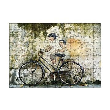 Cakapuzzle Gerçek Sanal Duvar Resmi Çocuklar 120 Parça Ahşap Puzzle