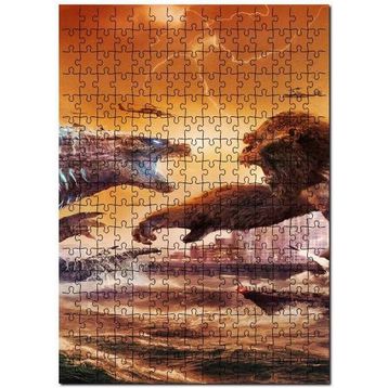 Cakapuzzle Godzilla Kong Kral Kong Görsel Mdf 255 Parça Puzzle
