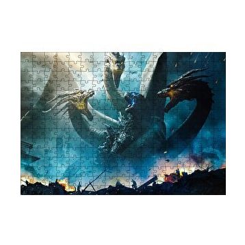 Cakapuzzle Godzilla Kral Ghidorah Son Savaş 120 Parça Ahşap Puzzle