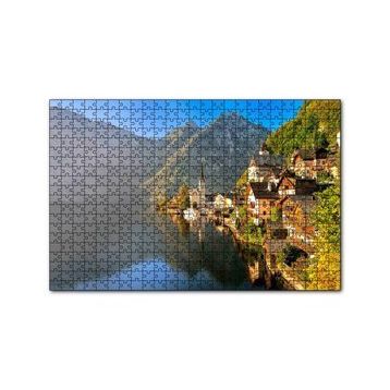 Cakapuzzle Goisern Hallstättersee Avusturya Doğada Evler Görseli 120 Parça Ahşap Puzzle