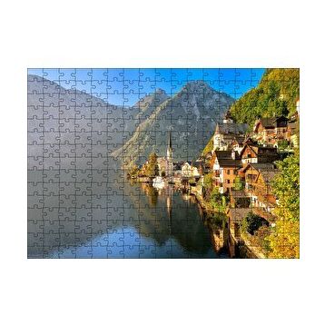 Cakapuzzle Goisern Hallstättersee Avusturya Doğada Evler Görseli 120 Parça Ahşap Puzzle