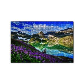 Cakapuzzle Göl Etrafında Dağlar Bahar 120 Parça Ahşap Puzzle