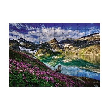 Cakapuzzle Göl Etrafında Dağlar Bahar 120 Parça Ahşap Puzzle