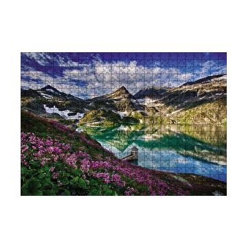 Cakapuzzle Göl Etrafında Dağlar Bahar 120 Parça Ahşap Puzzle