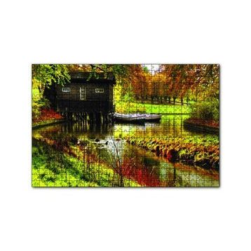 Cakapuzzle Göl Evi Kayık 120 Parça Ahşap Puzzle
