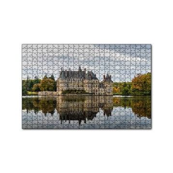 Cakapuzzle Göl Kıyısındaki Görkemli Şato 120 Parça Ahşap Puzzle