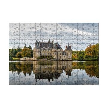 Cakapuzzle Göl Kıyısındaki Görkemli Şato 120 Parça Ahşap Puzzle