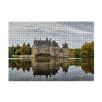 Cakapuzzle Göl Kıyısındaki Görkemli Şato 120 Parça Ahşap Puzzle