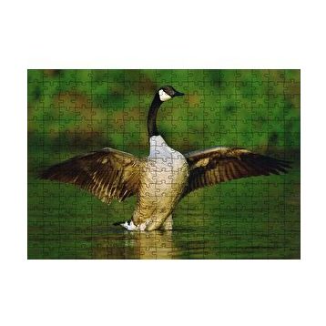 Cakapuzzle Gölde Kanatlarını Açmış Kaz 120 Parça Ahşap Puzzle