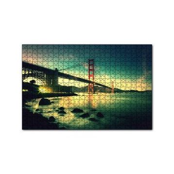 Cakapuzzle Golden Gate Köprüsü Dijital Art 120 Parça Ahşap Puzzle