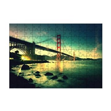 Cakapuzzle Golden Gate Köprüsü Dijital Art 120 Parça Ahşap Puzzle