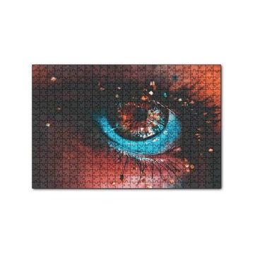 Cakapuzzle Göz ve Kirpikler Yakın Plan 120 Parça Ahşap Puzzle