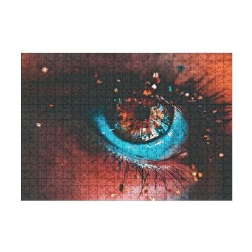 Cakapuzzle Göz ve Kirpikler Yakın Plan 120 Parça Ahşap Puzzle