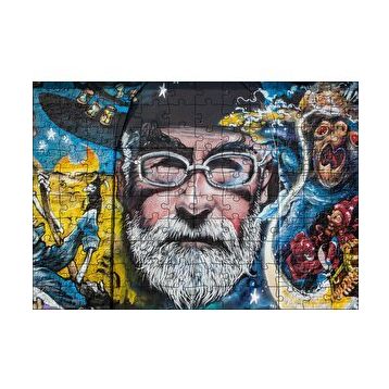 Cakapuzzle Gözlüklü Sakallı Adam Duvar Boyama 120 Parça Ahşap Puzzle