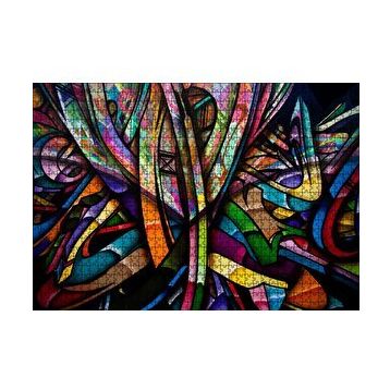 Cakapuzzle Graffiti İçiçe Renkli Harfler 120 Parça Ahşap Puzzle