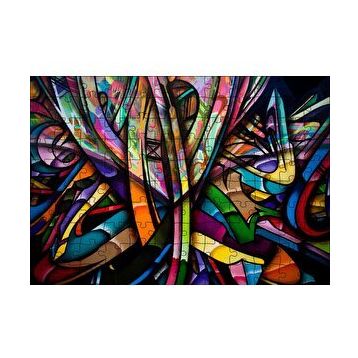 Cakapuzzle Graffiti İçiçe Renkli Harfler 120 Parça Ahşap Puzzle