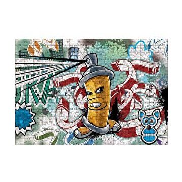 Cakapuzzle Graffiti Sokak Boyama Sanatı Sprey 120 Parça Ahşap Puzzle