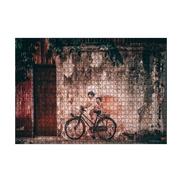 Cakapuzzle Grafiti Bisiklet Çocukları Görseli 120 Parça Ahşap Puzzle