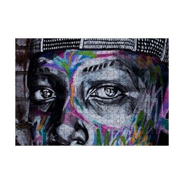 Cakapuzzle Grafiti Gözler Sokak Sanatı Görsel 120 Parça Ahşap Puzzle
