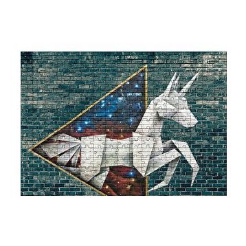 Cakapuzzle Grafiti Origami Sokak Sanatı Görseli 120 Parça Ahşap Puzzle