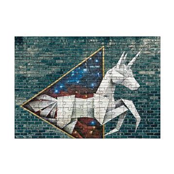 Cakapuzzle Grafiti Origami Sokak Sanatı Görseli 120 Parça Ahşap Puzzle