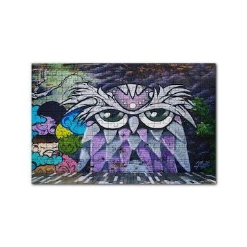 Cakapuzzle Grafiti Sokak Sanatı Baykuş Görseli 120 Parça Ahşap Puzzle