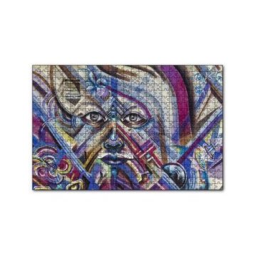 Cakapuzzle Grafiti Sokak Sanatı Yüz Görseli 120 Parça Ahşap Puzzle