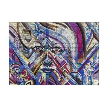 Cakapuzzle Grafiti Sokak Sanatı Yüz Görseli 120 Parça Ahşap Puzzle