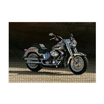 Cakapuzzle Gri Harley Davidson Motorsiklet 120 Parça Ahşap Puzzle