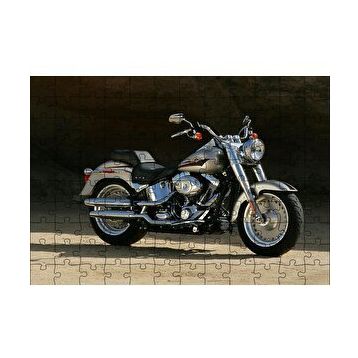 Cakapuzzle Gri Harley Davidson Motorsiklet 120 Parça Ahşap Puzzle