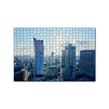 Cakapuzzle Gri Mavi Şehir Manzarası 120 Parça Ahşap Puzzle