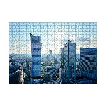 Cakapuzzle Gri Mavi Şehir Manzarası 120 Parça Ahşap Puzzle